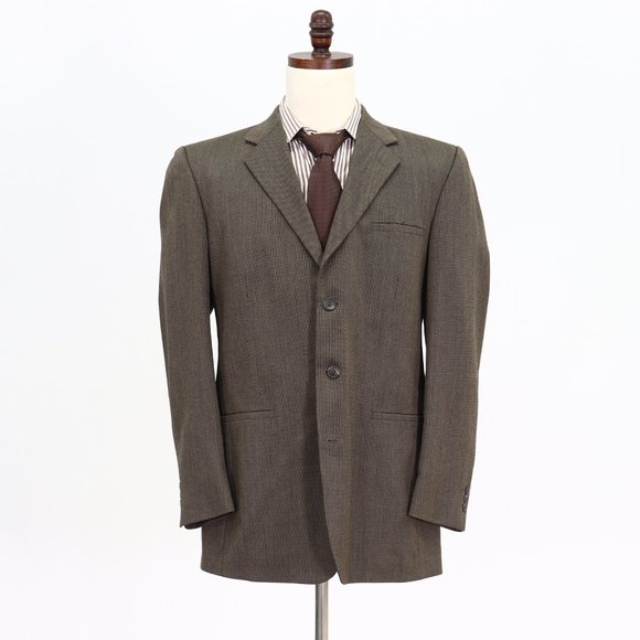 J. Ferrar 40L Brown Solid 3-Button Sport Coat Blazer Jacket P434 - Picture 1 of 11
